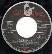 Randy Rose* : Excuse Me Miss Bikini (I Beg Your Pardon) (7", Single)