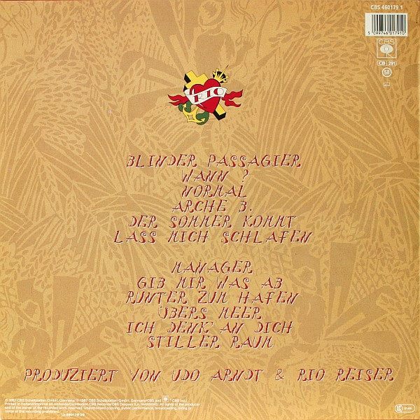 Rio Reiser : Blinder Passagier (LP, Album)
