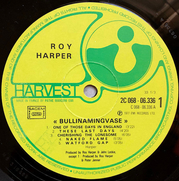 Roy Harper : Bullinamingvase (LP, Album)