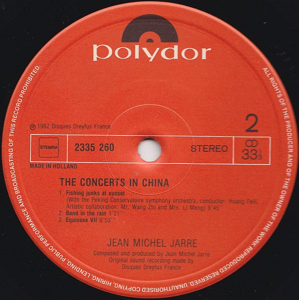 Jean-Michel Jarre : The Concerts In China (2xLP, Album, Gat)