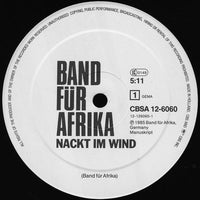 Band Für Afrika : Nackt Im Wind (12", Maxi)