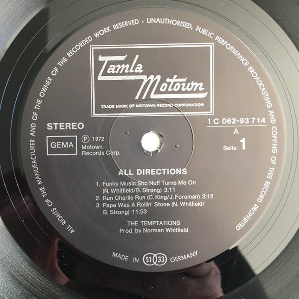 The Temptations : All Directions (LP, Album)
