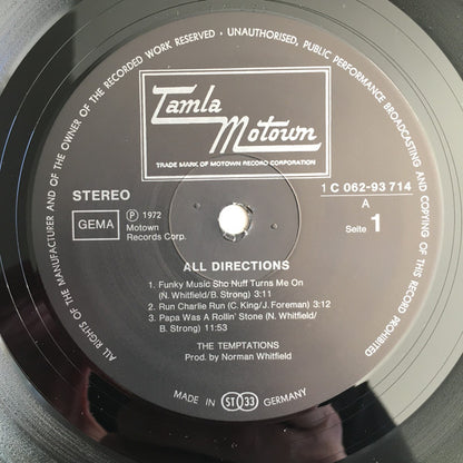 The Temptations : All Directions (LP, Album)