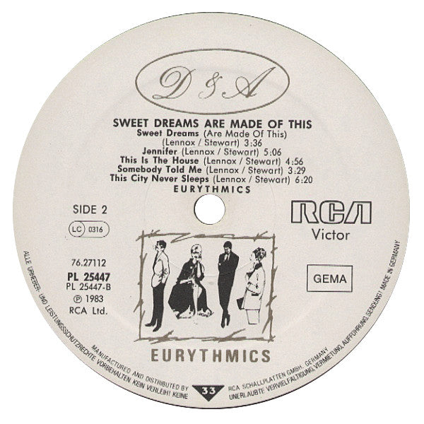 Eurythmics : Sweet Dreams Are Made Of This (LP, Album)