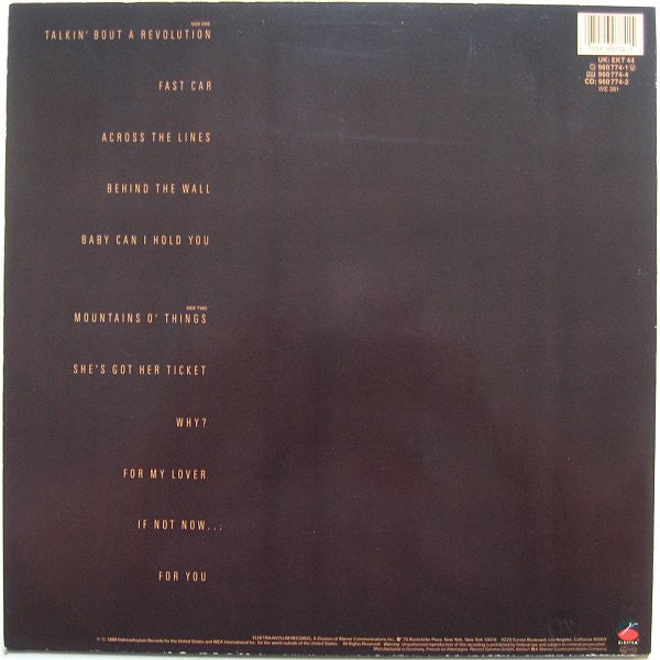 Tracy Chapman : Tracy Chapman (LP, Album, Glo)