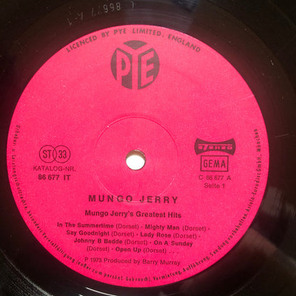 Mungo Jerry : Mungo Jerry's Greatest Hits (LP, Comp)
