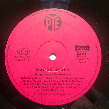 Mungo Jerry : Mungo Jerry's Greatest Hits (LP, Comp)