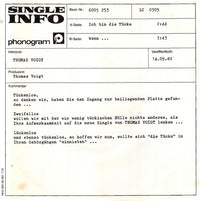 Thomas Voigt : Ich Bin Die Tücke (7", Single)