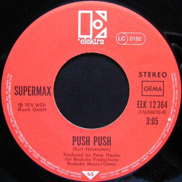 Supermax : It Ain't Easy / Push, Push (7", Single)