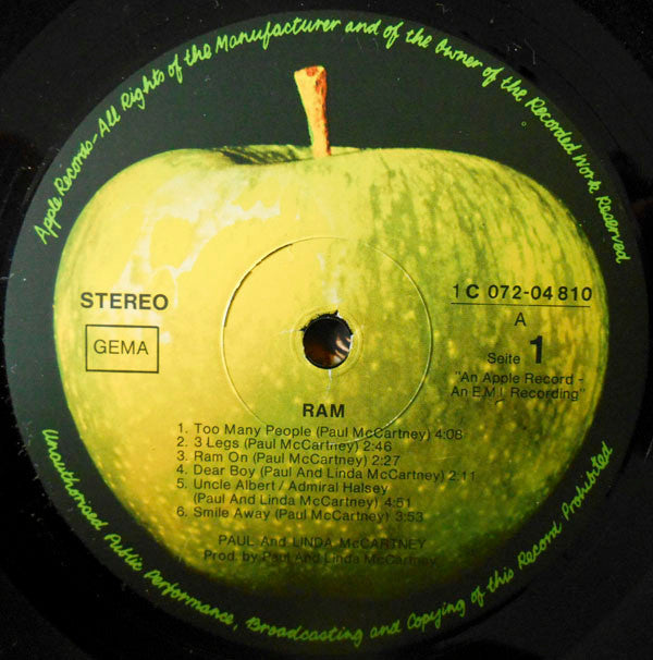 Paul & Linda McCartney : Ram (LP, Album, RP, Gat)