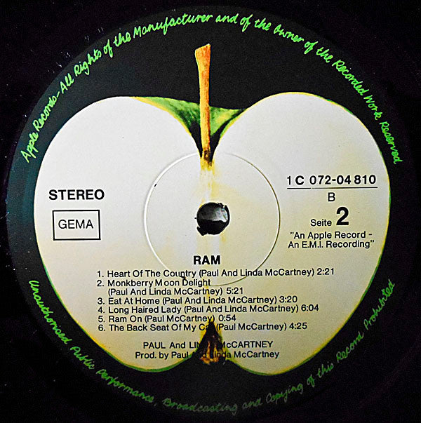 Paul & Linda McCartney : Ram (LP, Album, RP, Gat)