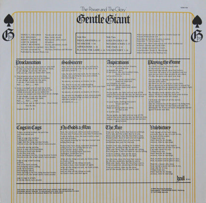 Gentle Giant : The Power And The Glory (LP, Album)