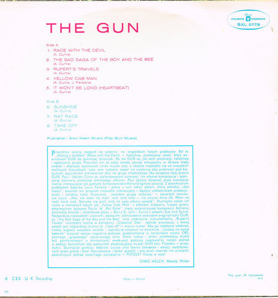 The Gun : The Gun (LP, Album, Red)