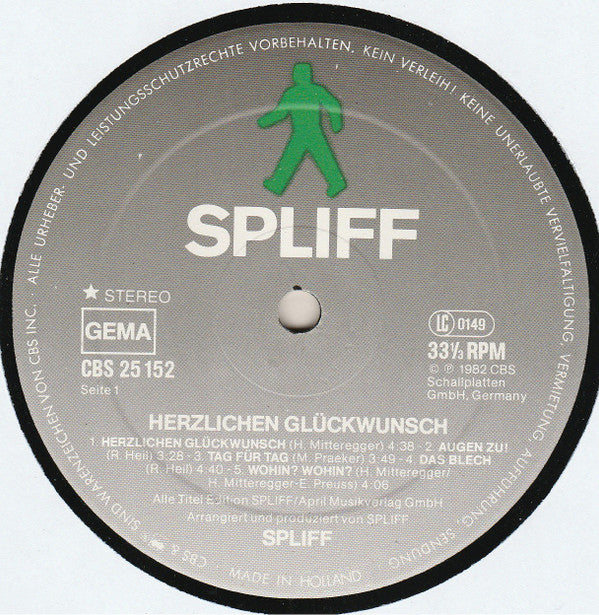 Spliff : Herzlichen Glückwunsch! (LP, Album)