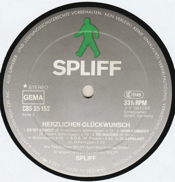 Spliff : Herzlichen Glückwunsch! (LP, Album)