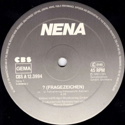 Nena : ? (Special Long Version) (12")