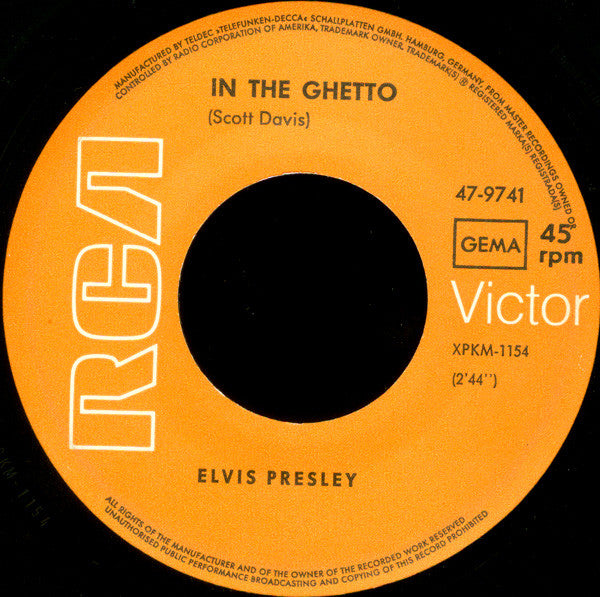 Elvis* : In The Ghetto (7", Single)