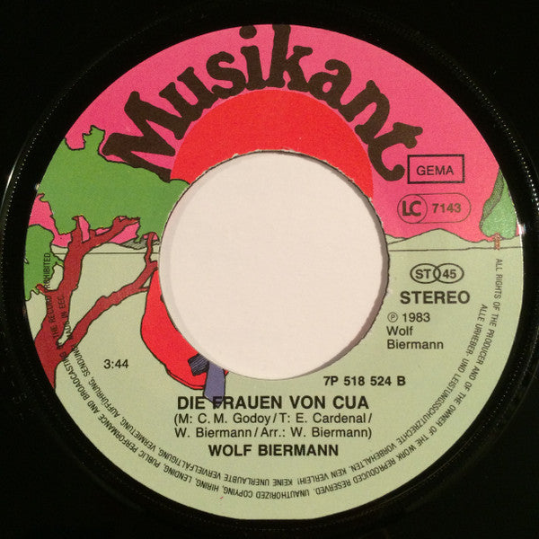 Wolf Biermann : Der Deserteur / Die Frauen Von Cua (7", Single, Promo)