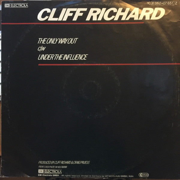 Cliff Richard : The Only Way Out (12", Maxi)