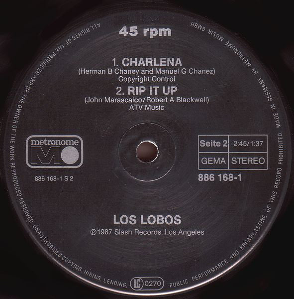 Los Lobos : La Bamba (12", Maxi)