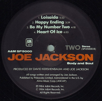 Joe Jackson : Body And Soul (LP, Album, Mon)