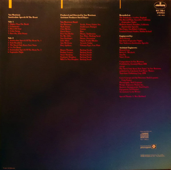 Van Morrison : Inarticulate Speech Of The Heart (LP, Album)