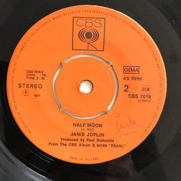 Janis Joplin : Me And Bobby McGee (7", Single)