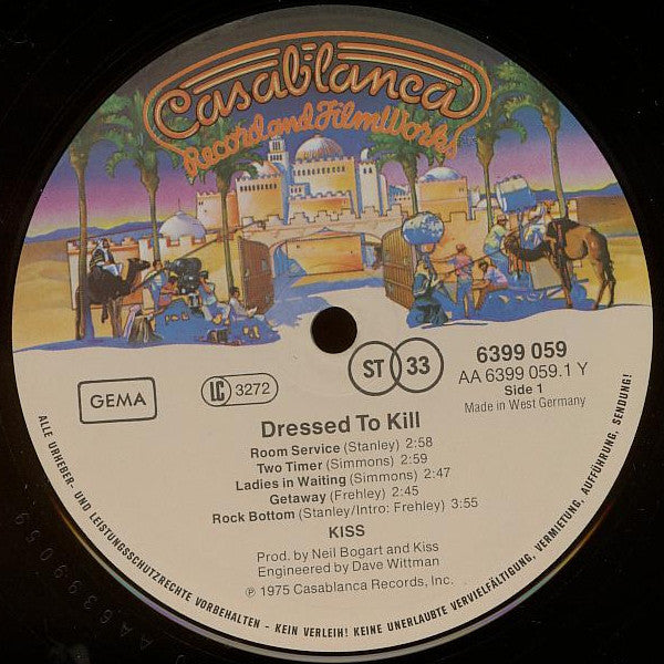 Kiss : Dressed To Kill (LP, Album, RE)