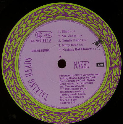 Talking Heads : Naked (LP, Album)