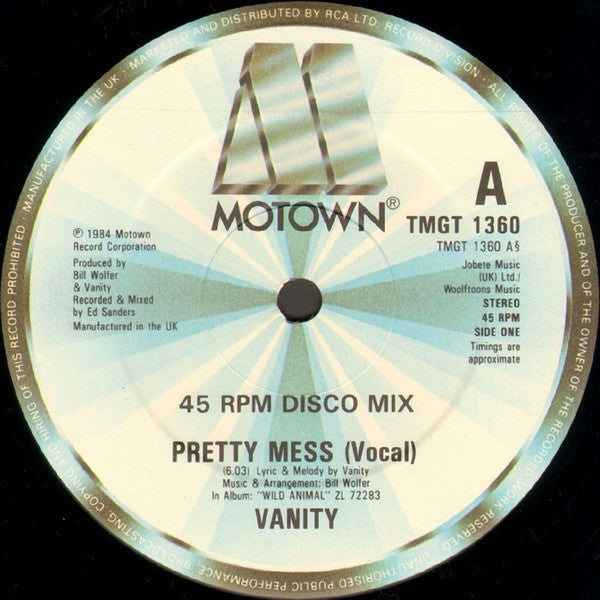 Vanity : Pretty Mess (12", Dis)