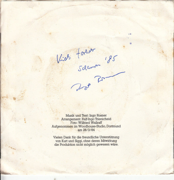 Ingo Rosner : Mittwoch Morgen (7", Single)