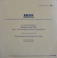 Ludwig van Beethoven : Duo Für Klarinette Und Fagott  (7", EP)
