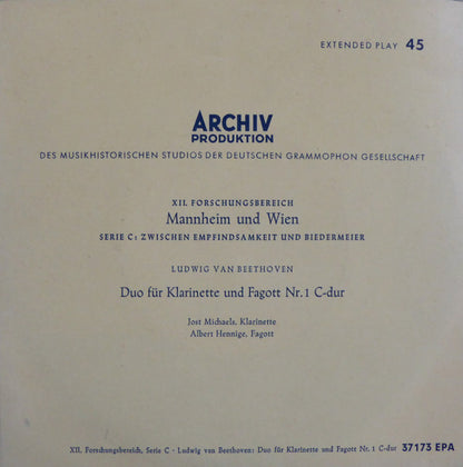Ludwig van Beethoven : Duo Für Klarinette Und Fagott  (7", EP)