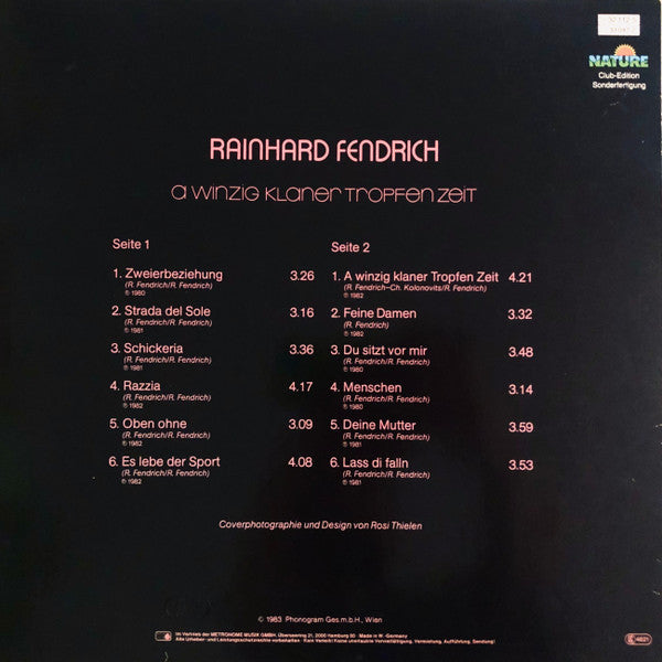 Rainhard Fendrich : A Winzig Klaner Tropfen Zeit (LP, Comp, Club)