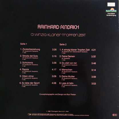 Rainhard Fendrich : A Winzig Klaner Tropfen Zeit (LP, Comp, Club)