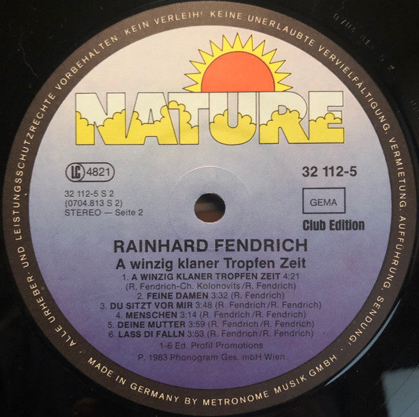 Rainhard Fendrich : A Winzig Klaner Tropfen Zeit (LP, Comp, Club)