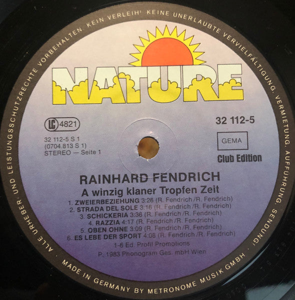 Rainhard Fendrich : A Winzig Klaner Tropfen Zeit (LP, Comp, Club)