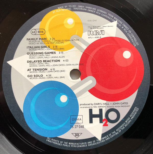 Daryl Hall + John Oates* : H₂O (LP, Album)