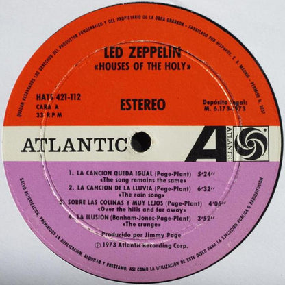 Led Zeppelin : Houses Of The Holy (LP, Album, RE, Gat)