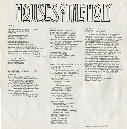 Led Zeppelin : Houses Of The Holy (LP, Album, RE, Gat)