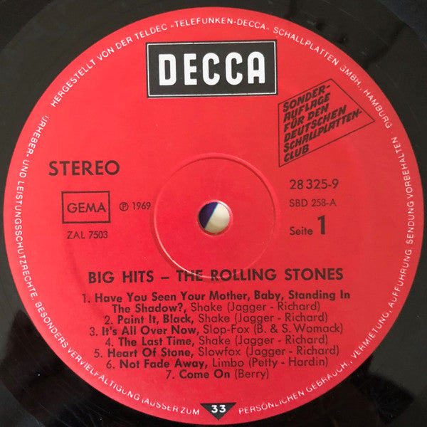 The Rolling Stones : Big Hits (LP, Comp, RE, S/Edition)