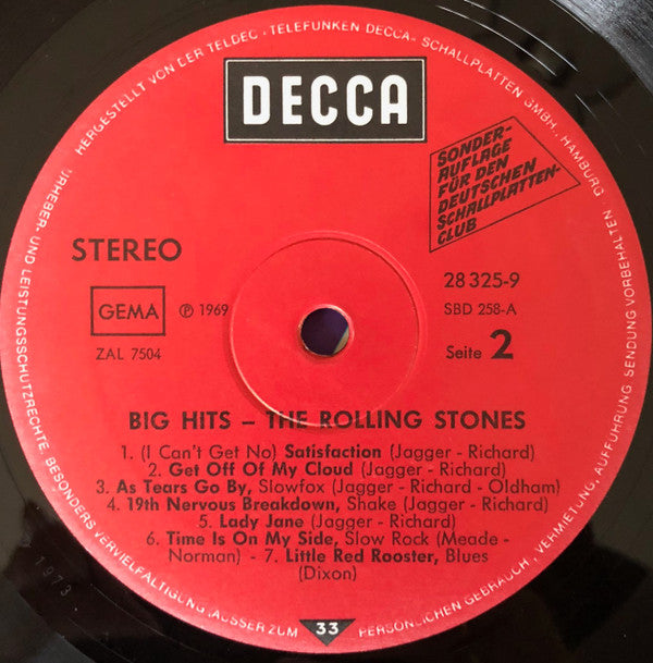 The Rolling Stones : Big Hits (LP, Comp, RE, S/Edition)