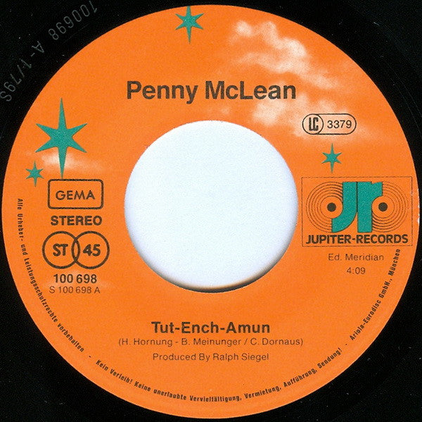 Penny McLean : Tut-Ench-Amun (7", Single)