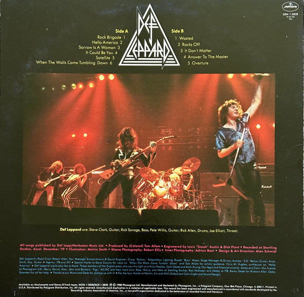 Def Leppard : On Through The Night (LP, Album, PRC)
