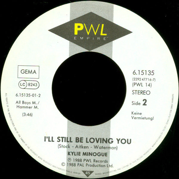 Kylie Minogue : The Loco-Motion (7", Single)