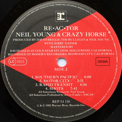 Neil Young & Crazy Horse : Reactor (LP, Album)