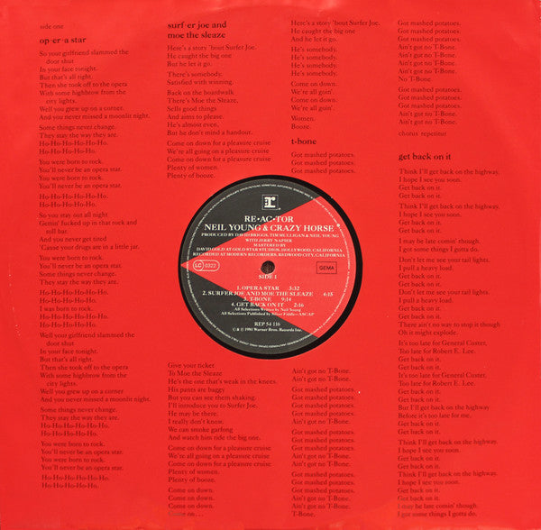 Neil Young & Crazy Horse : Reactor (LP, Album)