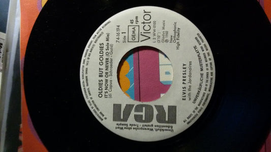 Elvis Presley With The Jordanaires : It's Now Or Never / Are You Lonesome To-Night? (7", Single, Promo)