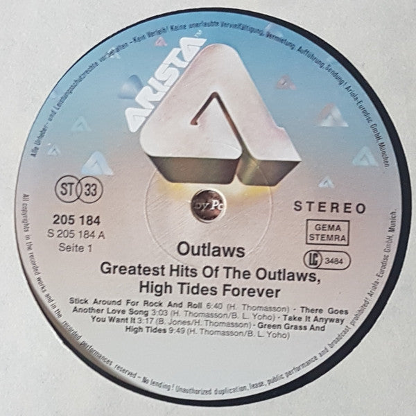 Outlaws : Greatest Hits Of The Outlaws, High Tides Forever (LP, Comp)