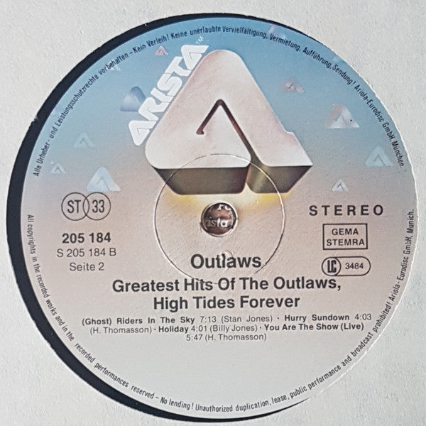 Outlaws : Greatest Hits Of The Outlaws, High Tides Forever (LP, Comp)